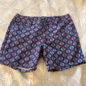Stylish Navy Patterned Men's Shorts